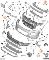 ZESTAW WSPORNIK REFLEKTORA PRZÓD CITROEN C3 AIRCROSS A88 OE 1631806780