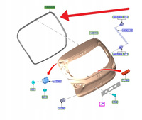 USZCZELKA KLAPY FORD FOCUS HATCHBACK 2018- OE 2428494 _ JX7B-A404A07-BG