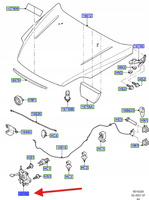 ZACZEP ZAMEK MASKI FORD MONDEO MK4 2010- 2014 1694298 _ BS7A-16700-BA