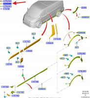 LISTWA PRAWA ZDERZAKA TYŁ FORD TRANSIT MK6 2122403 _ GK21-V280K96-CDXWAA