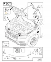 Volvo OE 31371488 zamek maski PRAWY