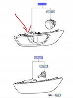 LAMPA PRZECIWMGIELNA LEWA MONDEO Mk4 2007- 1513914 _ 7S7J-15A245-BAP7BE