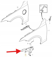 WSPORNIK MOCOWANIE PRAWE BŁOTNIKA PRZÓD VOLVO S90 V90 2017- OE 31378985