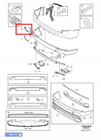 PRAWY ODBLASK ZDERZAKA TYŁ VOLVO XC90 2016- OE 31468557