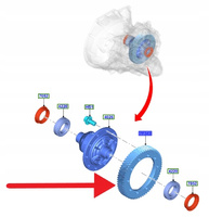 KOŁO ZĘBATE SKRZYNI MANUAL B6 1.5 TDCI FORD OE 2260236 _ JX6R-7G334-DHA