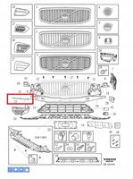 Listwa zderzaka przód lewa Volvo OE 31407981