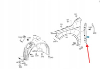 WYGŁUSZENIE OSŁONA BŁOTNIKA PRAWY PRZÓD MERCEDES CLA W117 OE A1178890100