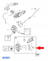 OSŁONA ZAMKA DRZWI LEWY TYŁ VOLVO XC90 16- S90 V90 17- S60 V60 OE 32310709