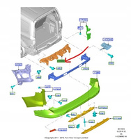 ABSORBER ZDERZAKA TYŁ FORD TRANSIT COURIER 2014- 2595540 _ ET76-17B861-AH