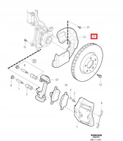 Przednie tarcze hamulcowe XC90 OE 30657301