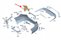 WSPORNIK ŚLIZG ZDERZAKA PRAWY TYŁ MERCEDES C klasa W206 OE A2068807005