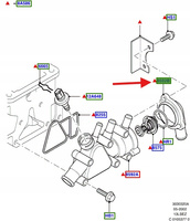 OBUDOWA TERMOSTATU 1.3L ZETEC FIESTA FUSION 1149620 _ 2S6G-8250-A2B