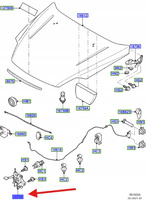 ZAMEK MASKI POKRYWY SILNIKA MONDEO MK4 2007- 2014 1490196 _ 7S7A-16700-AF