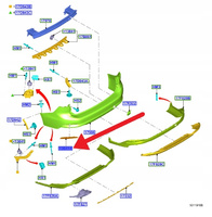 ODBLASK PRAWY TYŁ FORD FOCUS KOMBI 2018- OE 2195823 _ JX7B-13B414-BA