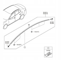 ZESTAW LISTW DO BAGAŻNIKA DACHOWEGO Mazda 3 2024_BCYH509L0A + BCYH509H0A