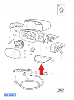 LEWA OBUDOWA OSŁONA ZASLEPKA LUSTEKA VOLVO S40 2004- V50 OE 31278745