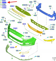 KRATKA ZDERZAKA ŚRODKOWA FORD OE Galaxy 2015- 1889237 _ EM2B-17A754-PB5YZ9