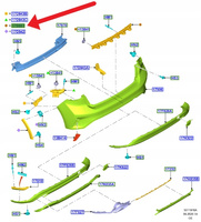 ABSORBER ZDERZAKA TYŁ FOCUS MK4 HATCHBACK 2018- 2201284 _ JX7B-17B861-A1B