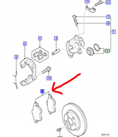 KLOCKI HAMULCOWE PRZÓD FORD GALAXY Mk2 2000-2001 _1205695_95VWX-2K021-BA