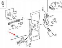 LINKA CIĘGNO OTWIERANIA DRZWI TYŁ MERCEDES SPRINTER W901 - W905 A9017600504