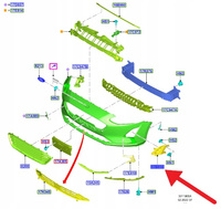 KRATKA ZDERZAKA LEWY PRZÓD FORD FOCUS 2018- 2022 2286255 _ JX7B-19953-A1D