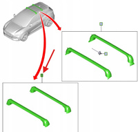 BAGAŻNIK DACHOWY- RELINGI FORD PUMA MK2 2019- 2527166 _ AML1TJ-550B08-AB