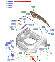 LINKA ZAMKA MASKI FORD MONDEO Mk5 2014- 2018 1869746 _ DS73-16C657-CA