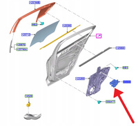 SILNICZEK SZYBY PRAWY FORD FOCUS 2018- OE 2690025 _ JX7B-14A389-BF