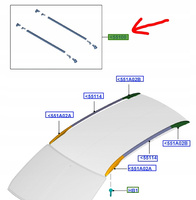 BAGAŻNIK DACHOWY NA RELINGI FORD KUGA Mk1 2008-2012 _1700415_AM8V4J-551A74-AC