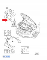 PODUSZKA POKRYWY SILNIKA B4 B5 B6 D4 D5 VOLVO S60 V60 XC90 V40 S40 8642162