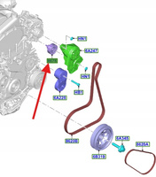 ROLKA PROWADZĄCA PASEK KLINOWY FORD 2.0 Ecoblue 2175646 _ HG9Q-19A216-AA