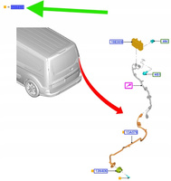 WIĄZKA HAKA FORD TRANSIT CONNECT 2013- DT1J-15A416-EA 1930422