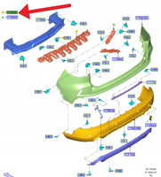 ABSORBER ZDERZAKA TYŁ FORD FORD KUGA 2020- 2535344 _ LV4B-17B861-DE