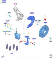 TARCZA HAMULCOWA PRZÓD TRANSIT CONNECT 2022- 2631430 _ VWN3CA-1125-AA