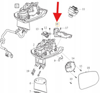 LEWY KIERUNKOWSKAZ W LUSTERKU VOLVO S60 V60 S90 V90 XC40 EX40 OE 31498601