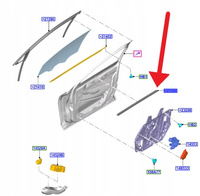 USZCZELKA DRZWI LEWY PRZÓD FORD FOCUS 2024- OE 2776600 _ JX7B-A20571-AE