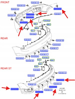 CZUJNIK PARKOWANIA FOCUS C-MAX KUGA 1434278 _ 3M5T-15K859-CA56DY