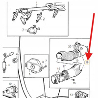 RURA DOLOT POWIETRZA B200 B230 VOLVO 740 1985- 940 1991- OE 1357434