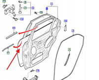 PŁYTA DRZWI TYŁ PRAWA STR. FORD MONDEO 2000-2007 1307539 _ 1S71-N24704-AX