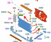 GÓRNE MOCOWANIE CHŁODNICY C-MAX FOCUS KUGA 1830448 _ 8V41-8A194-AD