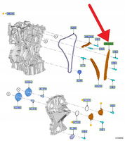ŚLIZG ŁAŃCUCHA ROZRZĄDU 1.0 EB FORD FIESTA PUMA 19- 2586221 _ H6BG-6M256-AB