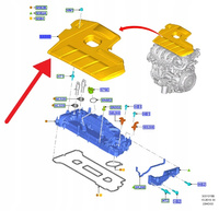 OSŁONA SILNIKA GÓRNA 2.3 EB FORD FOCUS Mk4 2021- 2525706 _ KX6E-6A949-CA