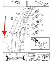 LAMPA TYLNA LEWA VOLVO XC70 V70 2000- OE 30655379