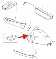 REFLEKOTR LAMPA PRAWA TYLNA VOLVO S60 2019- OE 31689680