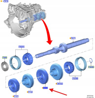 KOŁO ZĘBATE BIEG 5-TY FORD RÓŻNE MODELE 2427998 _ H1BR-7144-AFAB