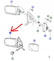 LUSTERKO ZEWNĘTRZNE RH FORD SCORPIO 1994-98_1034491_95GB-17682-BCXWAA
