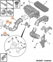 PRZEWÓD TURBOSPRĘŻARKI CITROEN C2 C3 C4 C5 BERLINGO 206 207 307 OE 1434E1
