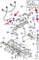 RURKA PRZELEWOWA UKŁADU WTRYSKOWEGO 1465178 _ 4C1Q-9C993-AD