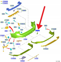 ZAŚLEPKA ZDERZAKA TYŁ FORD FOCUS KOMBI 2018- 2305182 _ JX7B-17K922-CAPRAA