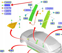 TRÓJKĄT LUSTERKA LEWY FORD EDGE Mk2 2015- 2086597 _ FT4B-17075-AF5JA6